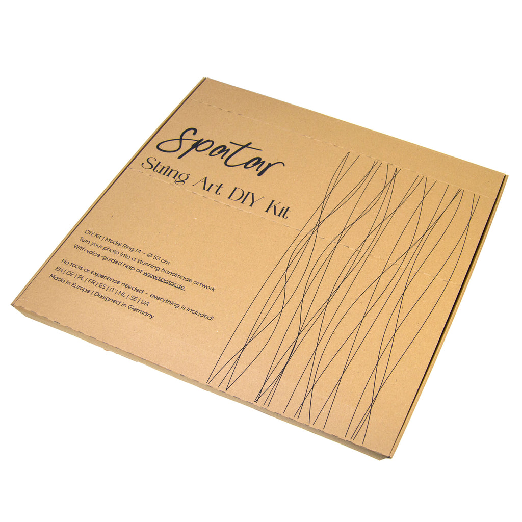 Spatar String Art DIY Kit packaging shown closed on a white background